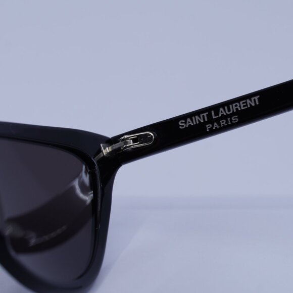Saint Laurent SL550 SLIM 001 Sunglasses Black Cat Eye Frame, Black Lenses - Picture 7 of 11
